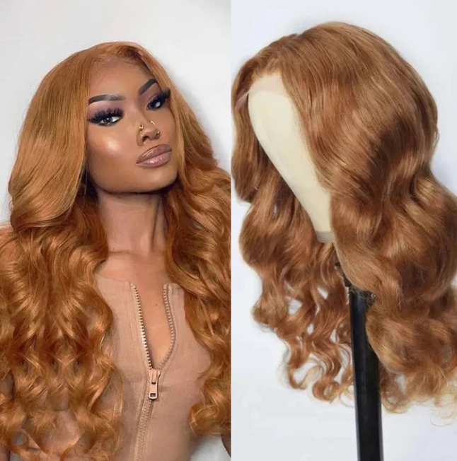 Glueless Fabulous Ombre Brown Loose Wavy Closure Wig 18 - Image 3