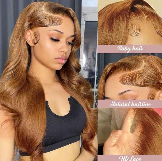 Glueless Fabulous Ombre Brown Loose Wavy Closure Wig 18 - Image 2