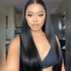 300% Density Bone Straight lace Frontal Wig 350 Gram