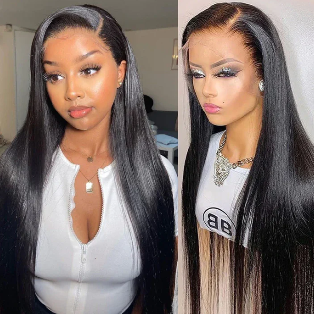 300% Density Bone Straight lace Frontal Wig 350 Gram - Image 3