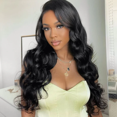 Super Double Drawn Body Wave Frontal Wig 30