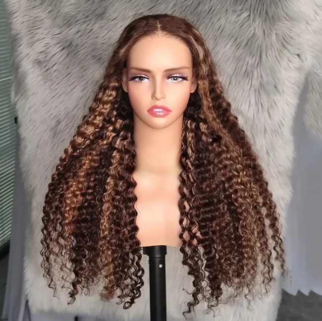 Glueless Mix Highlight Color 13x4 Full Frontal Lace Wig 22